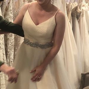 Wedding Dress, Apricot Undertone, Size 8